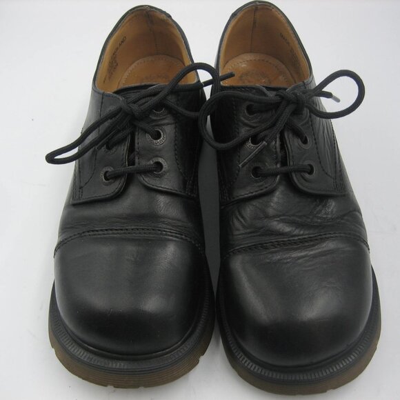 Dr. Martens Vintage Black Leather Derby Oxford 8309 England Women’s UK 6 US 8 - Picture 2 of 13